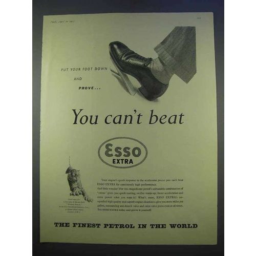 1955 Esso Extra Petrol Ad - You Can't Beat