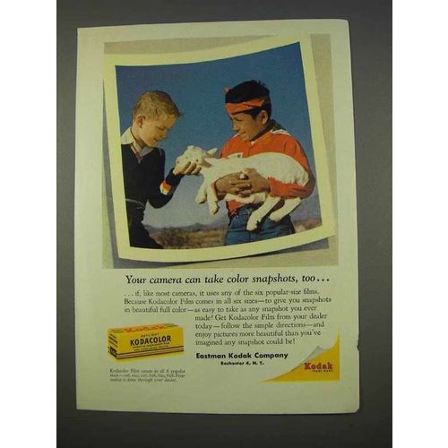 1955 Kodak Kodacolor Film Ad - Take Color Snapshots