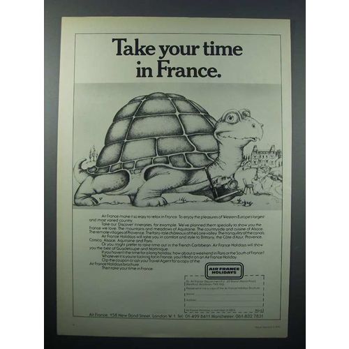 1978 Air France Ad - Take Your Time in France