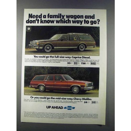 1981 Chevy Caprice Classic Diesel & Malibu Wagon Ad