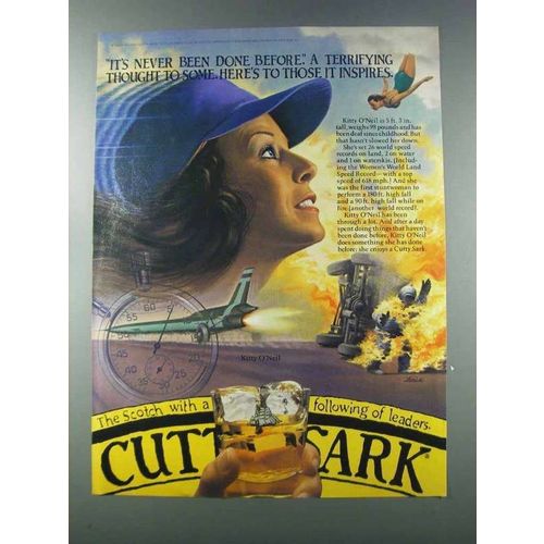 1981 Cutty Sark Scotch Ad - Kitty O'Neil