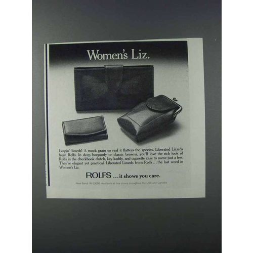 1981 Rolfs Liberated Lizards Ad - Checkbook, Key Kaddy