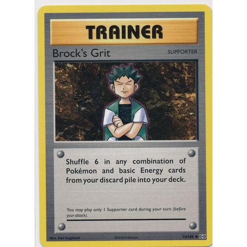 Pokemon XY Evolutions 74/108 Brock's Grit