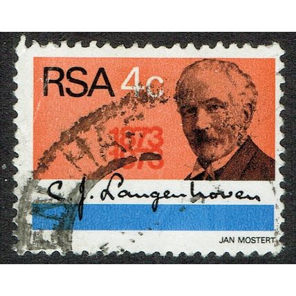 South Africa 1973 Birth Cent C J Langenhoven 4c Multicoloured SG335 FU