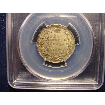 rare 1927 Canada 25c