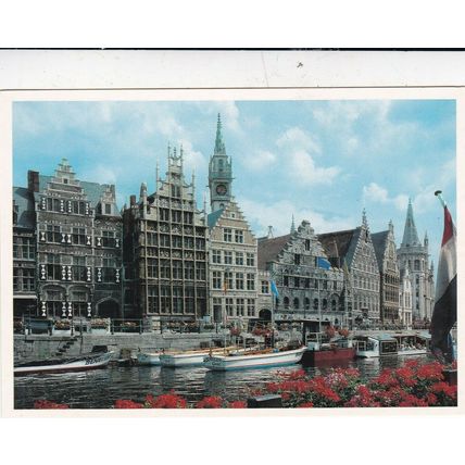 Gent Graslei Quai aux Herbes Belgium Postcard unused VGC