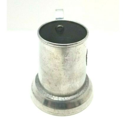 Yellowstone Park Souvenir Aluminum Mini Stein Mug Shot Glass Clear Bottom Vtg