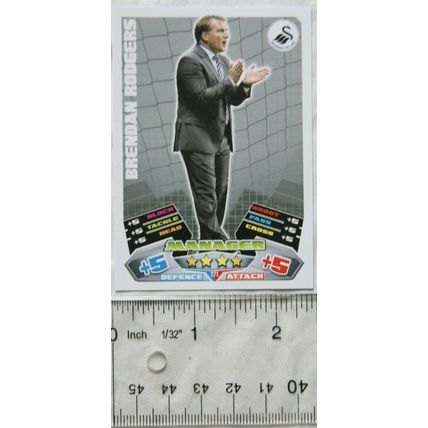 2011/12 Topps Match Attax Trading Card - Brendan Rodgers, Swansea City