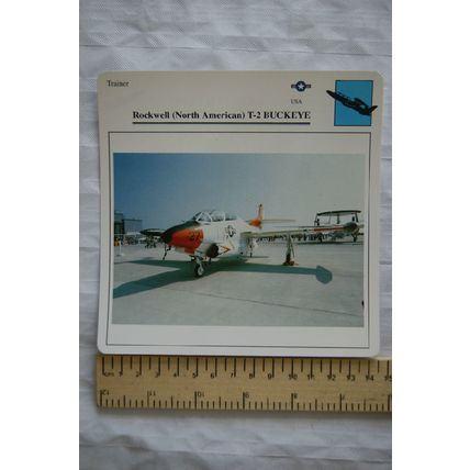 Rockwell ( North American ) T-2 Buckeye - USA - Trainer - Collectors Club Card