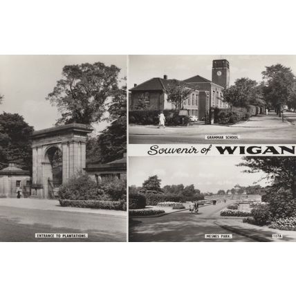 Souvenir Of Wigan School Plantation Rare Real Photo Postcard