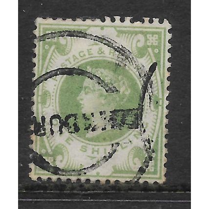 GREAT BRITAIN QV 1887 1s DULL GREEN SG 211 USED