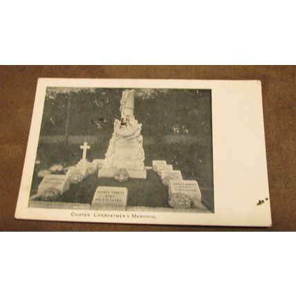 Early postcard -Caister Lifeboat memorial -Nr Great Yarmouth - Norfolk