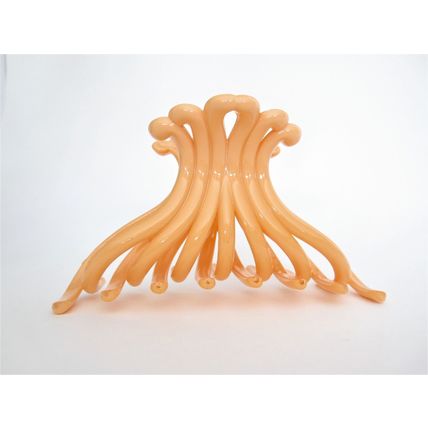 Large peach orange acrylic hair claw clip for medium thick hair