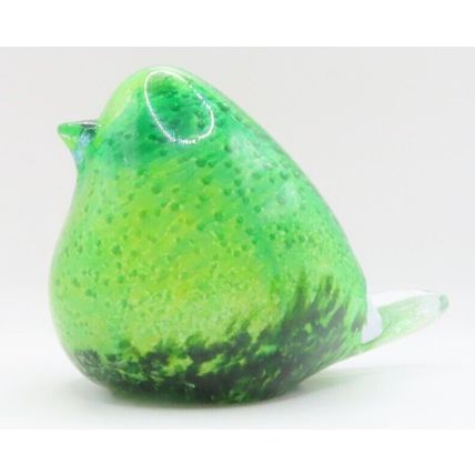 Objets Dart Green Bird Lampwork Glass Ornament Figurine 9 CM Gift Home Decor