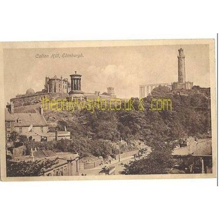 CALTON HILL, EDINBURGH, SCOTLAND, Anderson Postcard, 1913