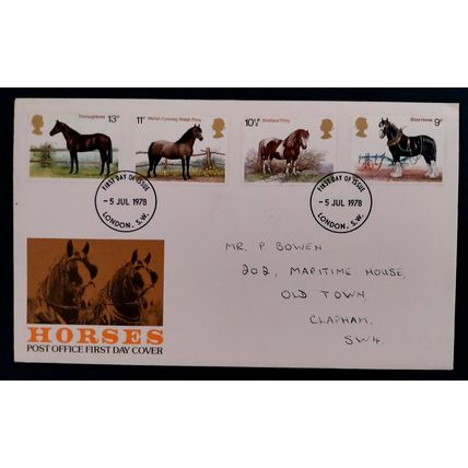 GB 1978 Horses FDC London SW pm
