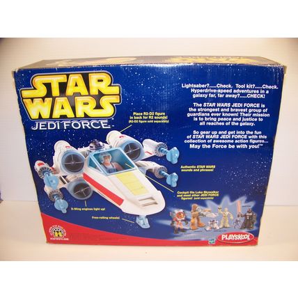 PLAYSKOOL STAR WARS JEDI FORCE LUKES X-WING 2004 NIB WORKS