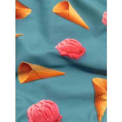 Women's Undercurrent Blue Ice Cream Cones 2 Pc. Bathing Suit Swimwear Medium NWT