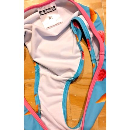 Women's Undercurrent Blue Ice Cream Cones 2 Pc. Bathing Suit Swimwear Medium NWT