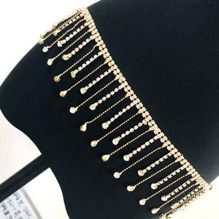 Women Diamante Chain Rhinestone Charm Belt Crystal Tassels Wedding Party Dance