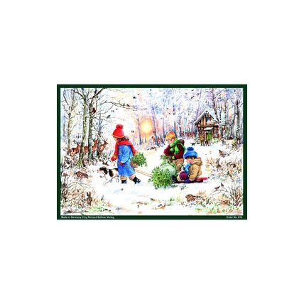 ADV816 - Sellmer Advent - Snowy Forest (With Envelope) - 11.75"H x 8.25"W x .1"D