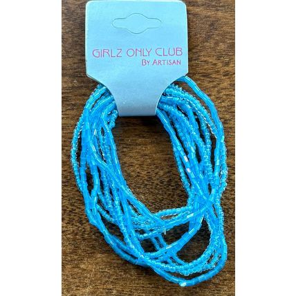 Crystal stretch small beaded Bracelet 10 pcs Blue GIRLZ ONLY CLUB #200