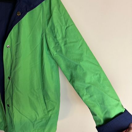 Vintage Talbots Reversible Jacket Green/Navy Snap Front Lightweight Women's S