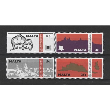 Malta.European Architectural Heritage Year set of 4.Mounted Mint.May25