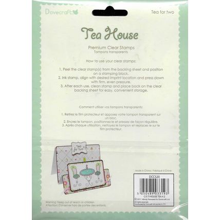 Dovecraft. Tea For Two Clear Stamp Set. Stamping Cardmaking Scrapbooking