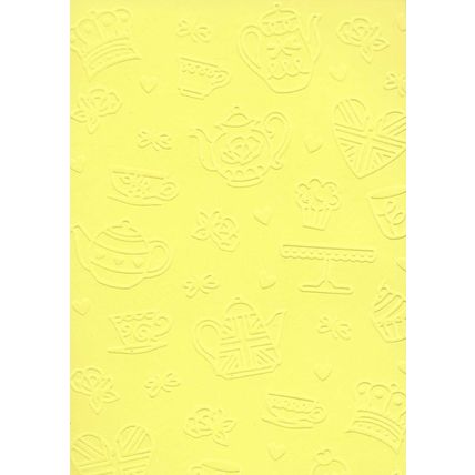 A6 Embossed Card. 10 Sheets. Tea Party. Cardmaking Scrapbooking Crafts