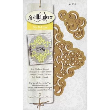 Spellbinders. Corners & Accents 2 Die Set. Die Cutting Cardmaking Scrapbooking