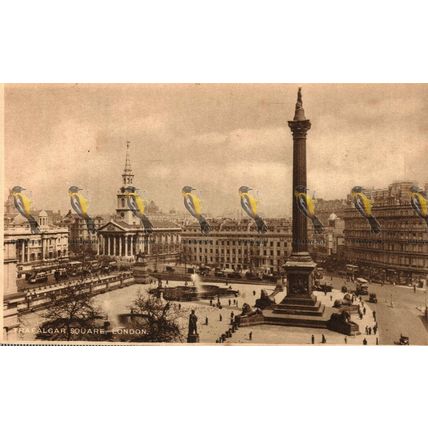 Trafalgar Square, London, Rare Straker's Exclusive Postcard