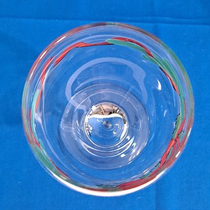 Lot 3 Libbey Christmas HOLLY & BOW WINE GLASSES Stemmed Goblets Ribbon Holiday