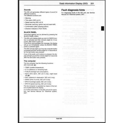Saab 900 Electrical Wiring Diagrams Workshop Manual 1995 199627879 PDF