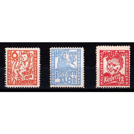 Germany 1945, Soviet Occupation. Children's Aid set. Mi #26-28. MLH & MNH