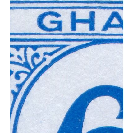 Ghana 1958 6d bright ultramarine Damaged ornament Postage Due SGD17var MNH x4