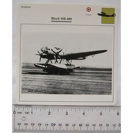 Bloch MD.480 - France - Seaplane - Collectors Club Card