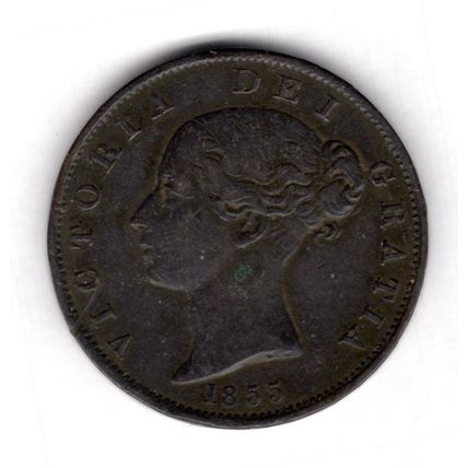 Great Britain. Victoria. Halfpenny 1855. dy18550