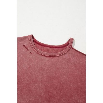 Clay One Shoulder Half Sleeve Oversized Tunic T Shirt