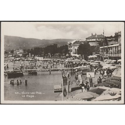 La Plage, Juan-les-Pins, c.1930s - Munier Photo CPSM