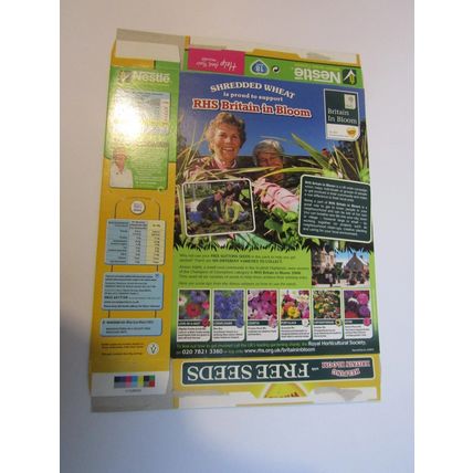 Nestle 2006 Shredded Wheat Cereal Box SUTTONS Free Seed PORTULACA