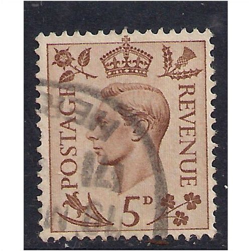 GB 1938 KGV1 5d Brown used stamp SG 469.(E465 )
