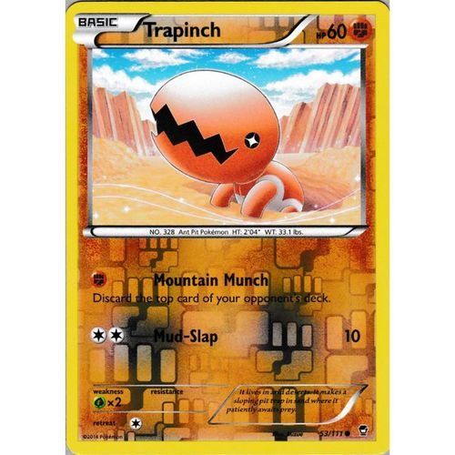 Pokemon XY Furious Fists 53/111 Trapinch Rev Holo