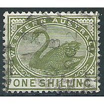 Western Australia 1895 SG102 1/- Olive-Green Good/Fine Used .. .