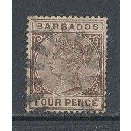 Barbados.SG98 4d Pale Brown.Fine Used.Jan15g