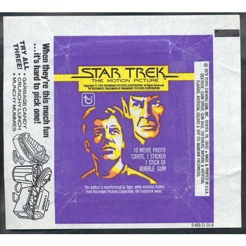 1979 TOPPS STAR TREK Wrappers: (3) Different Ads +Bonus!