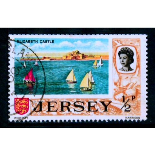JERSEY 1971 SG 42 1/2p ELIZABETH CASTLE FINE USED #4