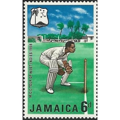 Jamaica 1968 MCC's WI Cricket 6d Wicket Keeping Unmounted Mint NHM SG 267 Stamp