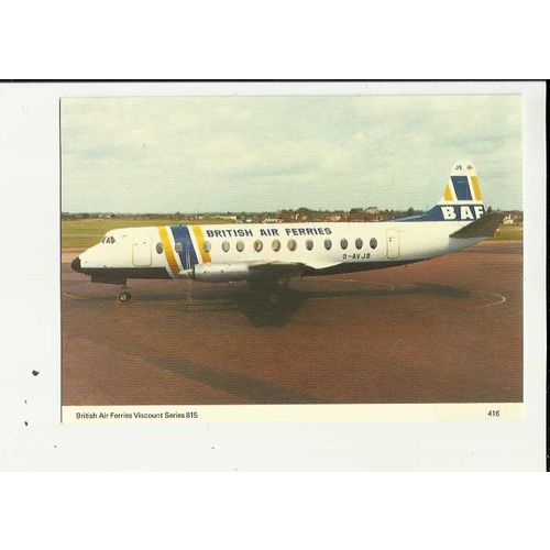 Aviation BRITISH AIR FERRIES VISCOUNT 815 Postcard by Skilton & Fry (416)