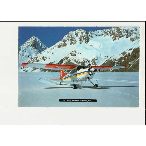 Aviation SKI PLANE (New Zealand) Postcard by Tiki (P.2750)